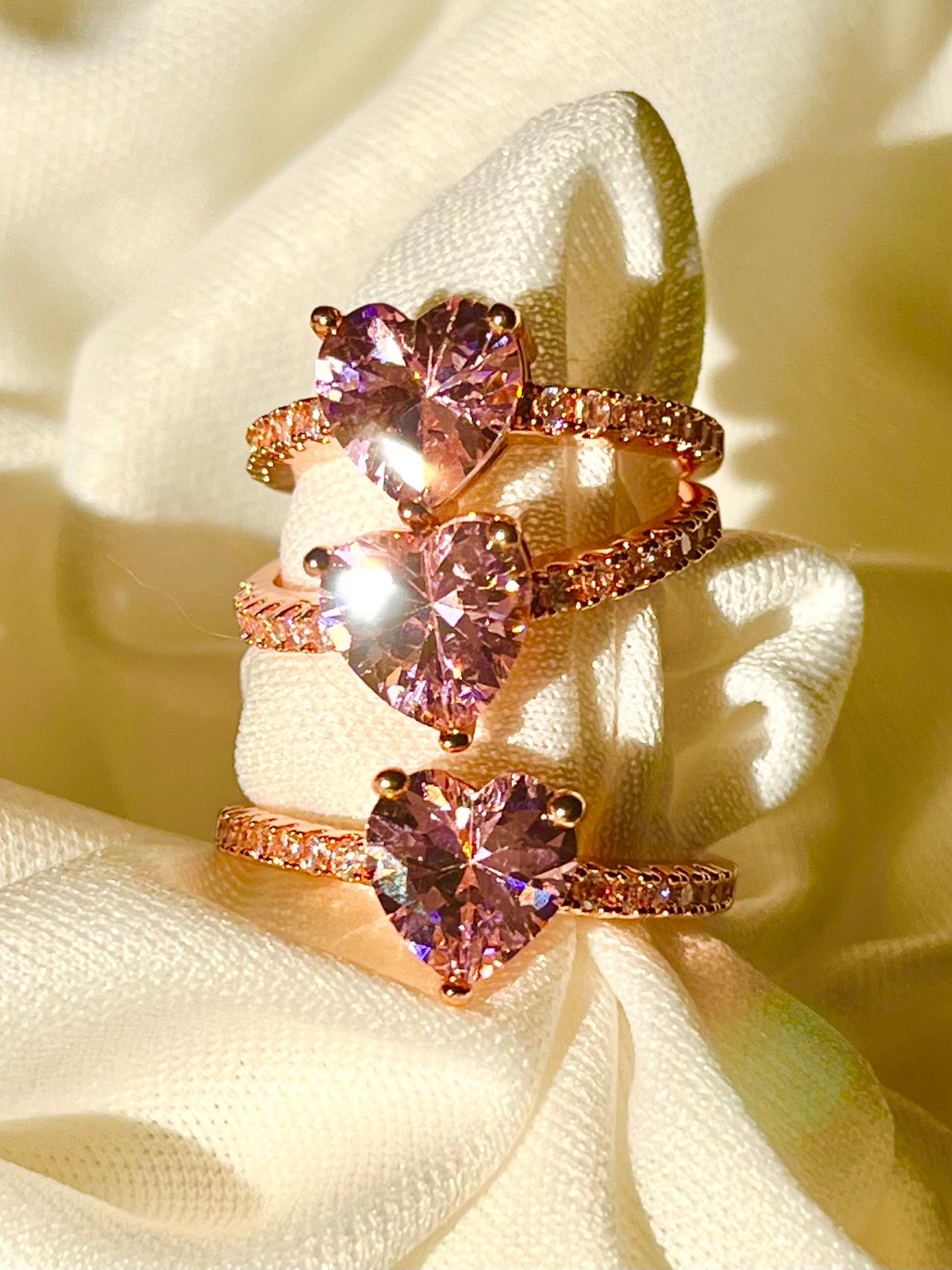 Blushing Heart Ring